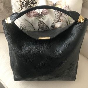 Burberry Embossed Leather Lindburn Hobo